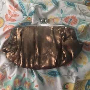 Bronze clutch purse